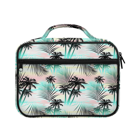 Pastel Palm Tree Pattern Print Briefcase Bible Bag
