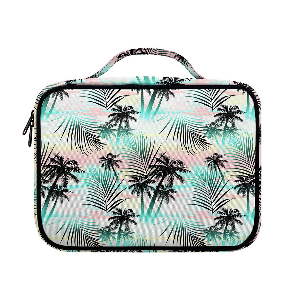 Pastel Palm Tree Pattern Print Briefcase Bible Bag