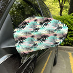 Pastel Palm Tree Pattern Print Car Side Mirror Covers