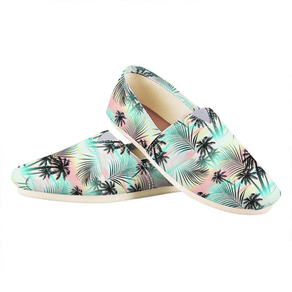 Pastel Palm Tree Pattern Print Casual Shoes