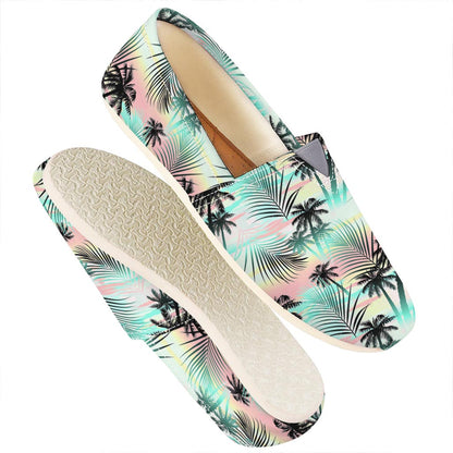 Pastel Palm Tree Pattern Print Casual Shoes