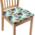 Pastel Palm Tree Pattern Print Chair Cushion Cover