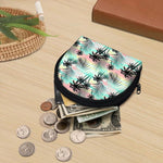 Pastel Palm Tree Pattern Print Coin Purse