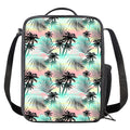 Pastel Palm Tree Pattern Print Crossbody Lunch Bag
