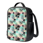 Pastel Palm Tree Pattern Print Crossbody Lunch Bag