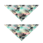 Pastel Palm Tree Pattern Print Dog Bandana