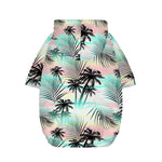 Pastel Palm Tree Pattern Print Dog Zip Up Hoodie
