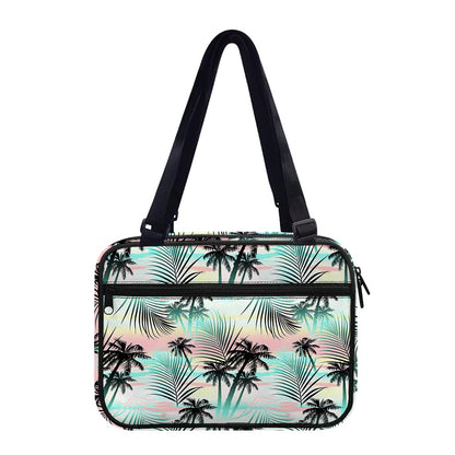 Pastel Palm Tree Pattern Print Double Strap Bible Bag
