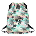 Pastel Palm Tree Pattern Print Drawstring Backpack