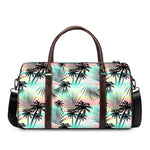 Pastel Palm Tree Pattern Print Duffle Bag