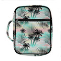 Pastel Palm Tree Pattern Print Front Pocket Bible Bag