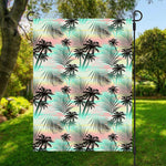 Pastel Palm Tree Pattern Print Garden Flag