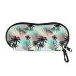 Pastel Palm Tree Pattern Print Glasses Case