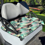 Pastel Palm Tree Pattern Print Golf Cart Seat Cover