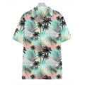 Pastel Palm Tree Pattern Print Hawaiian Shirt