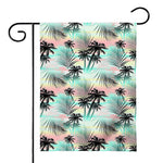 Pastel Palm Tree Pattern Print House Flag