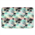 Pastel Palm Tree Pattern Print Indoor Door Mat