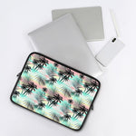 Pastel Palm Tree Pattern Print Laptop Sleeve