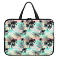 Pastel Palm Tree Pattern Print Laptop Sleeve With Handle