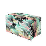 Pastel Palm Tree Pattern Print Leather Tissue Box Cover