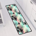 Pastel Palm Tree Pattern Print Long Kitchen Mat