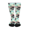 Pastel Palm Tree Pattern Print Long Socks