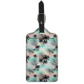 Pastel Palm Tree Pattern Print Luggage Tag