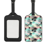Pastel Palm Tree Pattern Print Luggage Tag