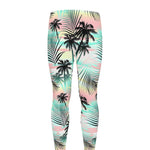 Pastel Palm Tree Pattern Print Men's leggings
