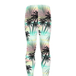 Pastel Palm Tree Pattern Print Men's leggings