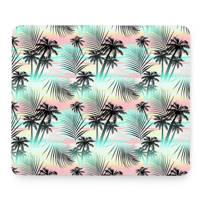 Pastel Palm Tree Pattern Print Mouse Pad