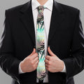 Pastel Palm Tree Pattern Print Necktie