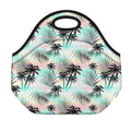 Pastel Palm Tree Pattern Print Neoprene Lunch Bag