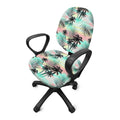 Pastel Palm Tree Pattern Print Office Chair Cover