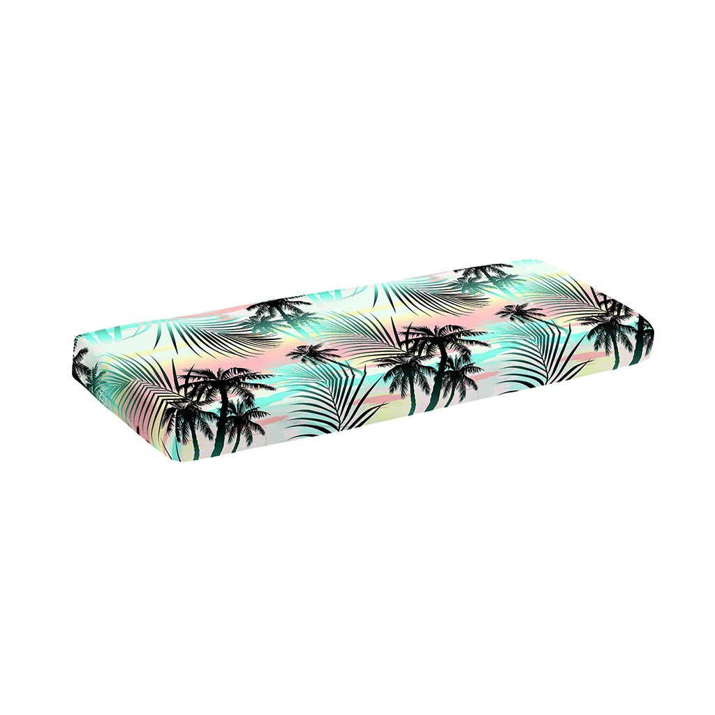 Pastel Palm Tree Pattern Print Piano Keyboard Cover