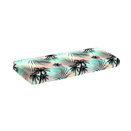 Pastel Palm Tree Pattern Print Piano Keyboard Cover