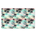 Pastel Palm Tree Pattern Print Polyester Doormat