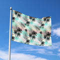 Pastel Palm Tree Pattern Print Polyester Flag
