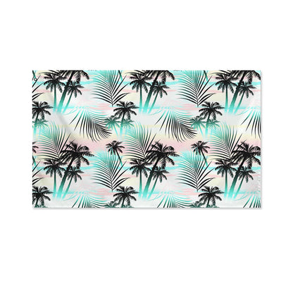 Pastel Palm Tree Pattern Print Polyester Flag