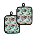 Pastel Palm Tree Pattern Print Pot Holders