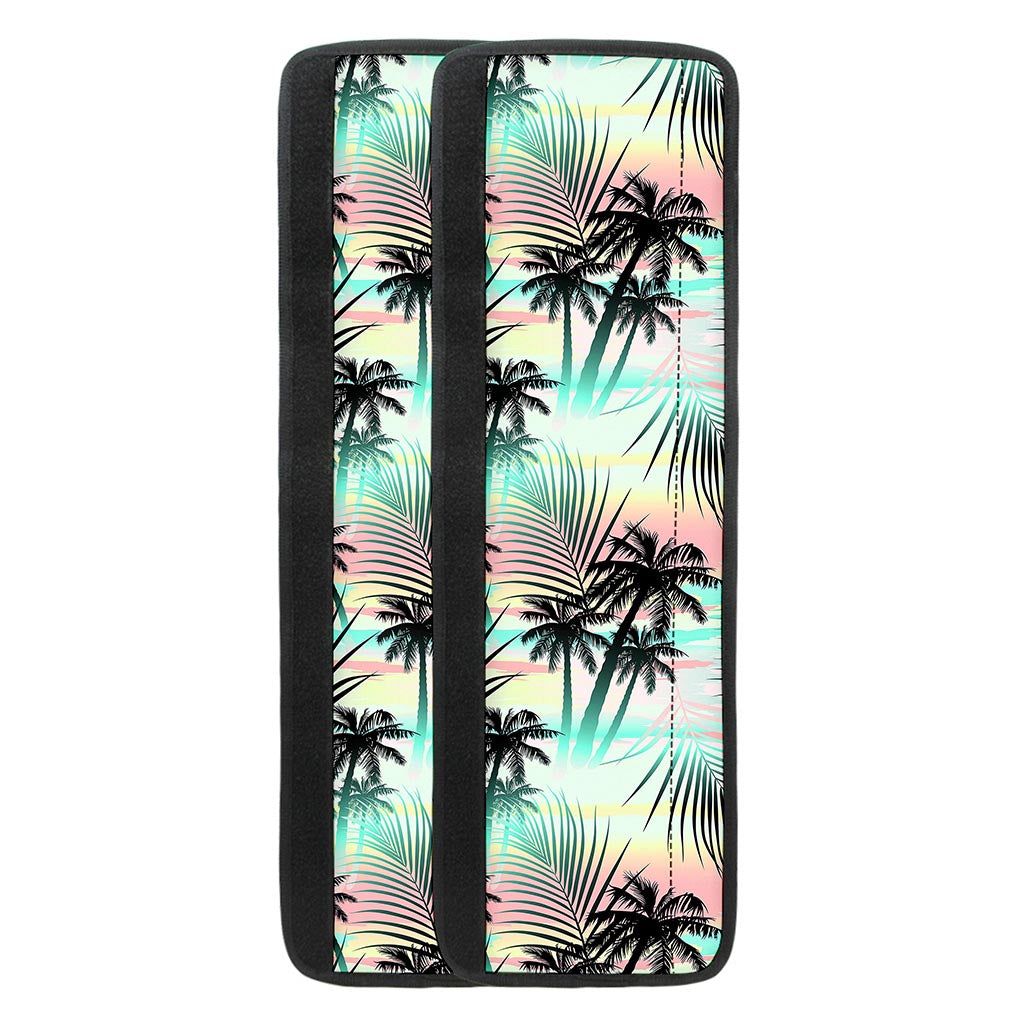 Pastel Palm Tree Pattern Print Refrigerator Handle Covers