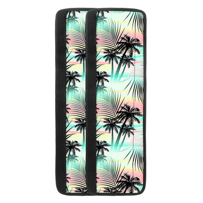 Pastel Palm Tree Pattern Print Refrigerator Handle Covers