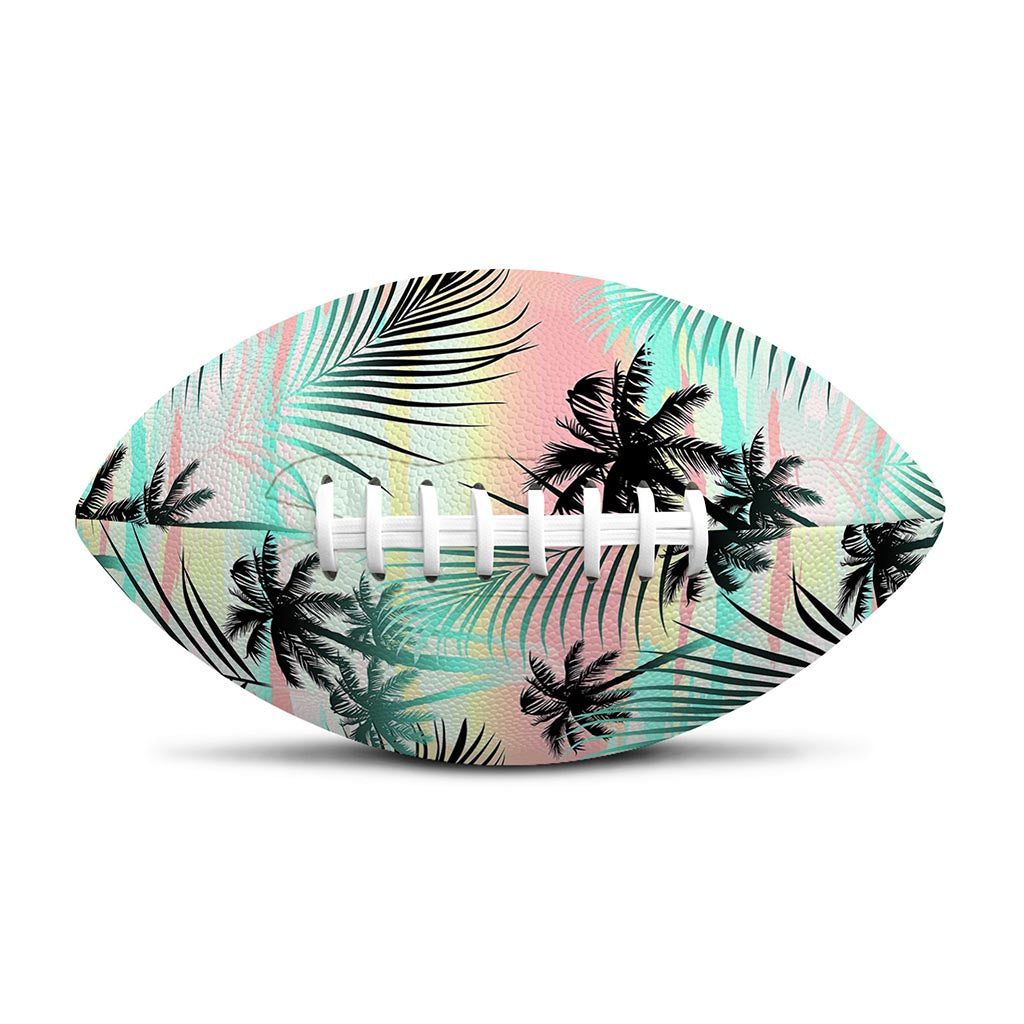 Pastel Palm Tree Pattern Print Rugby Ball