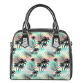 Pastel Palm Tree Pattern Print Shoulder Handbag