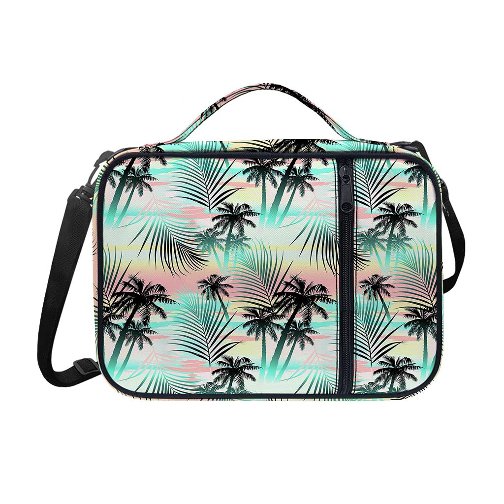 Pastel Palm Tree Pattern Print Shoulder Strap Bible Bag