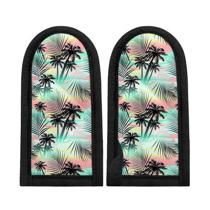 Pastel Palm Tree Pattern Print Skillet Handle Cover