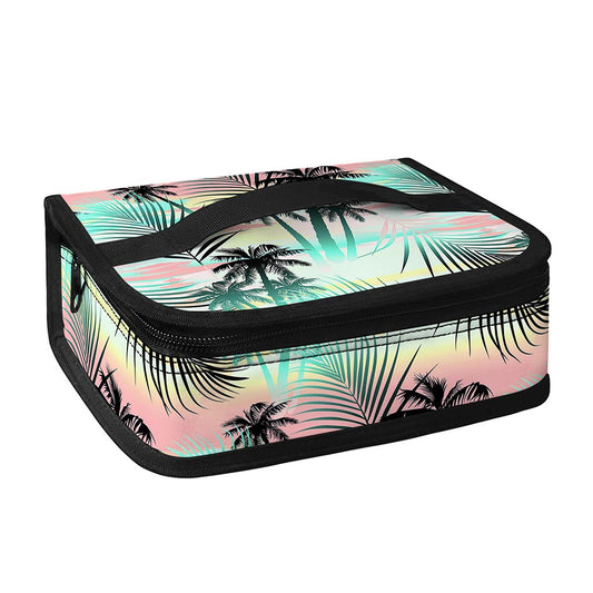 Pastel Palm Tree Pattern Print Small Lunch Bag