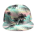 Pastel Palm Tree Pattern Print Snapback Cap