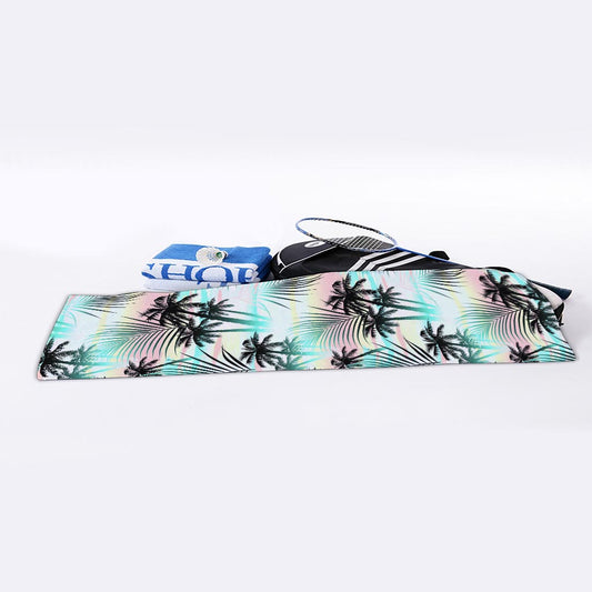 Pastel Palm Tree Pattern Print Sports Towel