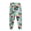 Pastel Palm Tree Pattern Print Sweatpants